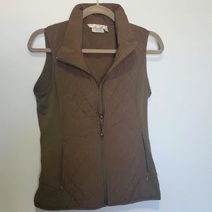 Athleta Quilted vest Olive Green Size Small
